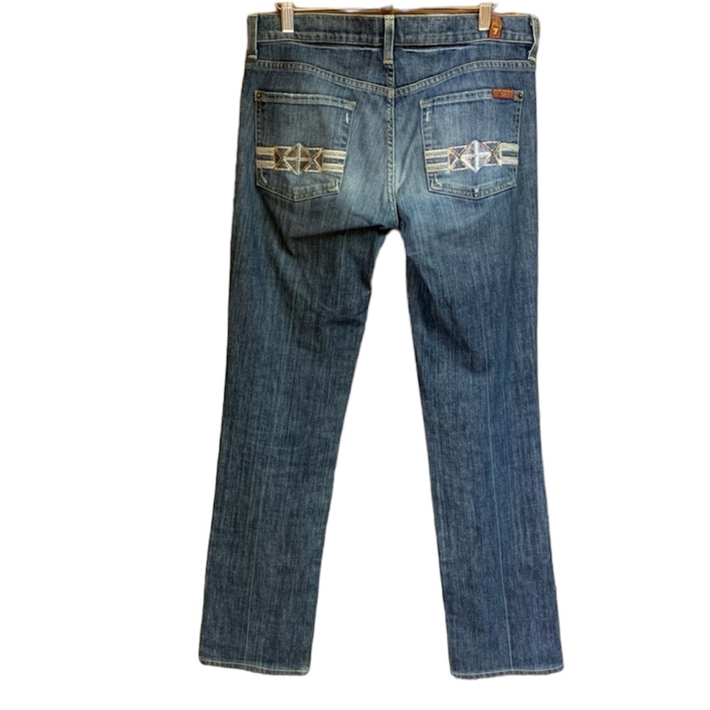 7 For All Mankind 7FAM Straight Leg Worn In Jeans Size 28